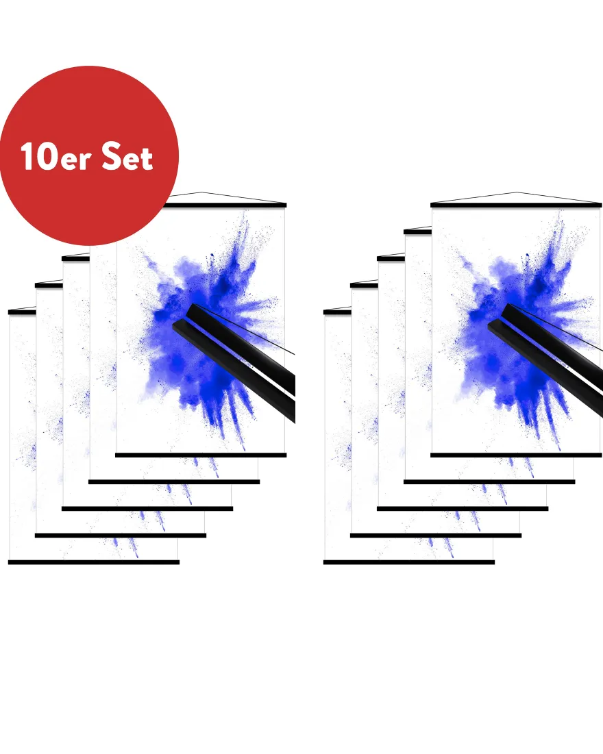 Posterleistenset schwarz 61 cm 10 Paare