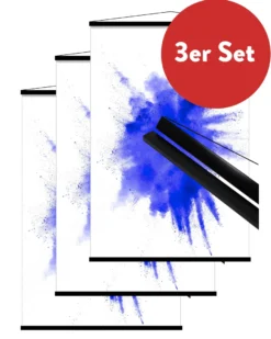 Posterleistenset schwarz 70 cm 3 Paar, Alternative zum Rahmen