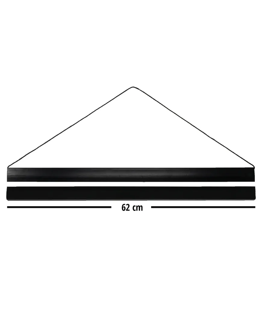 Posterleistenset schwarz 62 cm 3 Paar, Alternative zum Rahmen