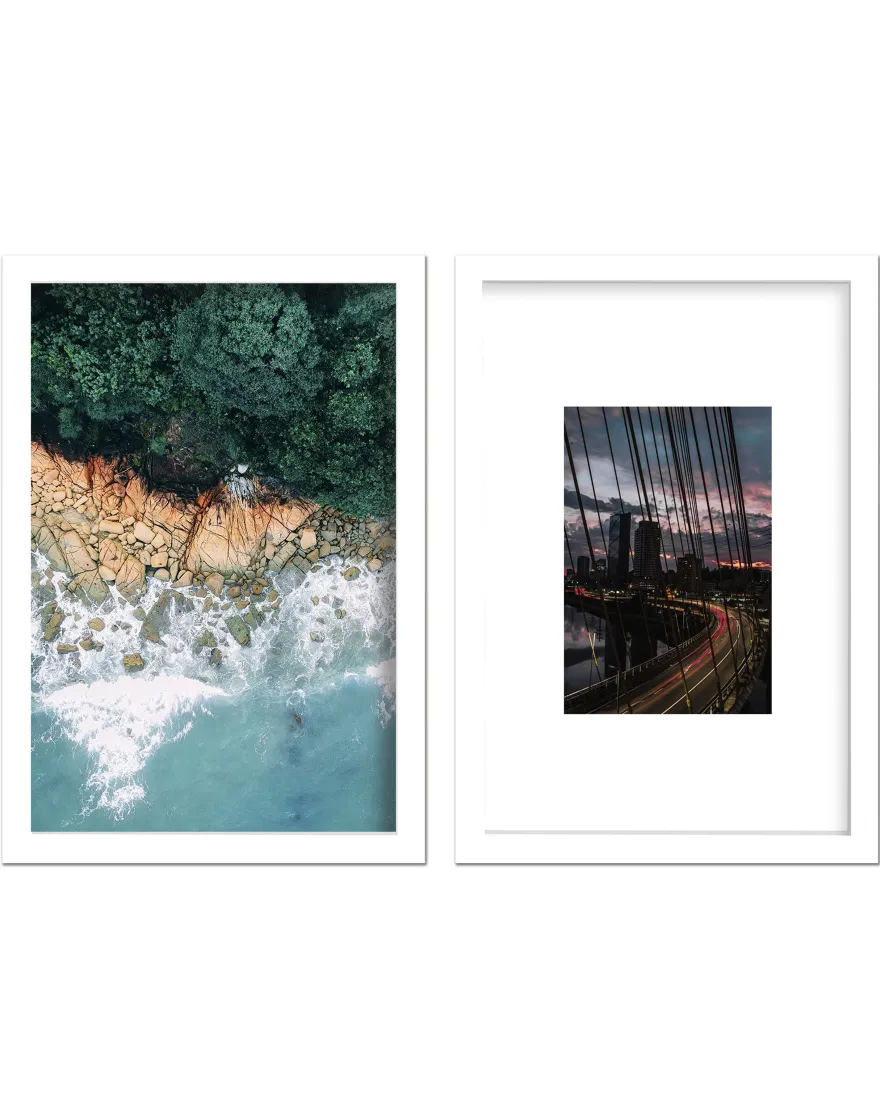 Posterrahmen, Bilderrahmen 20 x 30 cm weiß 3er Set