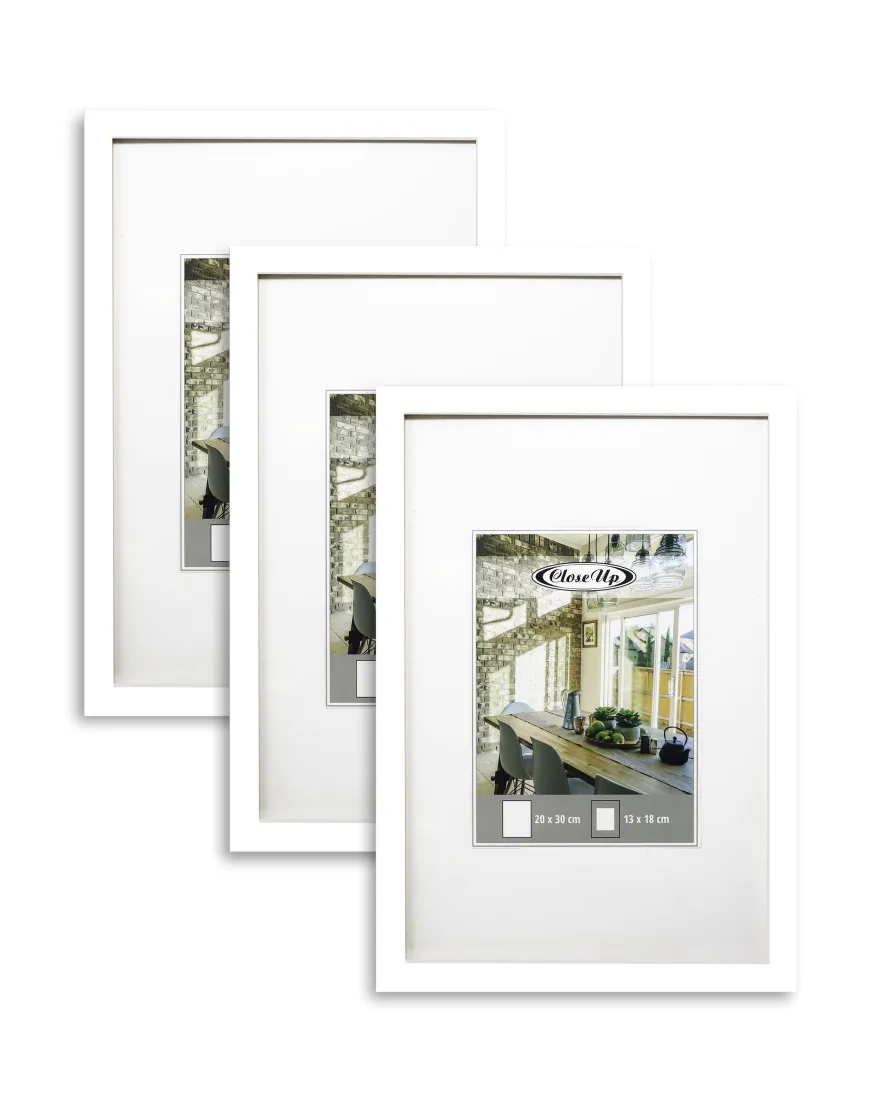 Posterrahmen, Bilderrahmen 20 x 30 cm weiß 3er Set