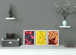 Posterrahmen, Bilderrrahmen 3-er Set DIN A4 weiß