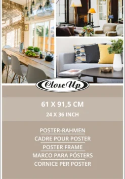 Posterrahmen 61 x 91,5 cm Aluminium schwarz Matt
