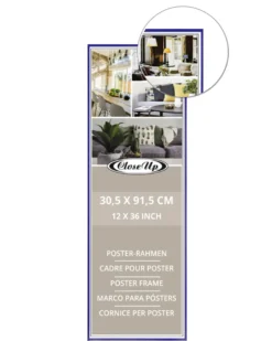 Posterrahmen 30,5 x 91,5 cm Blau 4-er Set