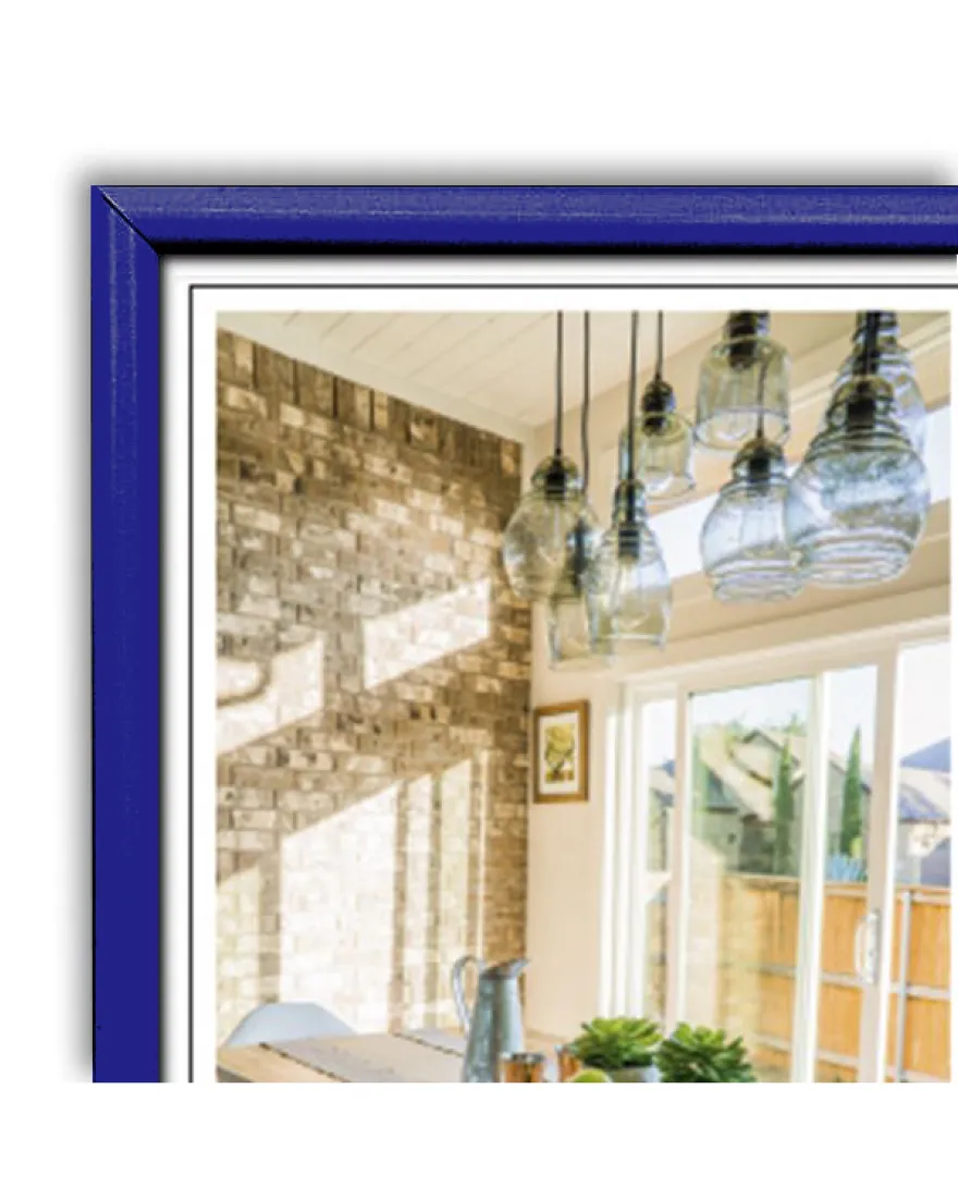 Posterrahmen 30,5 x 91,5 cm Blau 4-er Set