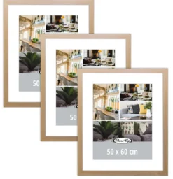 Posterrahmen 50 x 60 cm Buche hell 3er Set