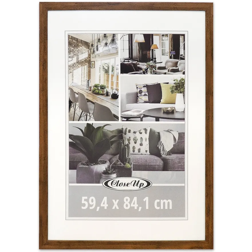 Posterrahmen 59,4 x 84 cm Din A1, Holzdekor Eiche dunkel