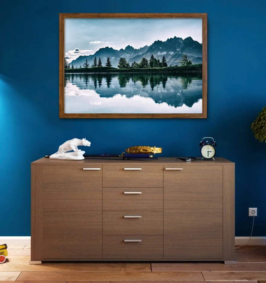 Posterrahmen 59,4 x 84 cm Din A1, Holzdekor Eiche dunkel