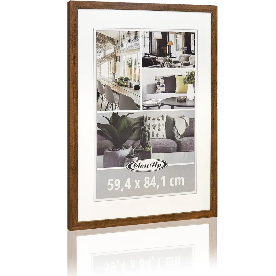 Posterrahmen 59,4 x 84 cm Din A1, Holzdekor Eiche dunkel