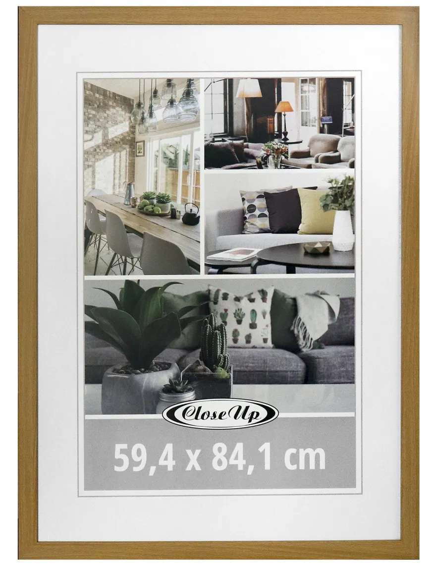 Posterrahmen 59,4 x 84 cm Din A1, Holzdekor Buche hell