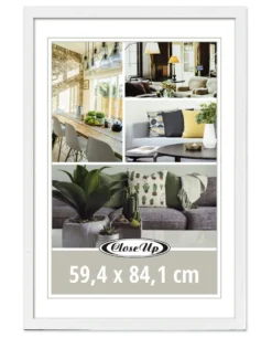 Posterrahmen 59,4 x 84,1 cm DIN A1 Holzdekor weiß 3er Set