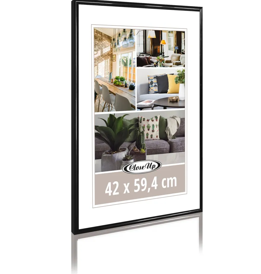 Posterrahmen 42 x 59,4 cm DIN A2 Kunststoff schwarz