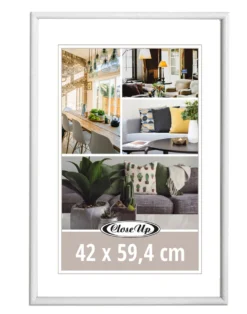Posterrahmen 42 x 59,4 cm DIN A2 Kunststoff weiß