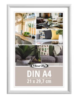Posterrahmen 21 x 29,7 cm DIN A4 Kunststoff weiß