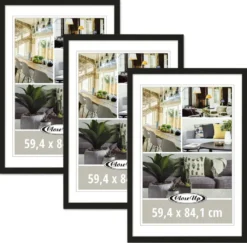 Posterrahmen 59,4 x 84,1 cm DIN A1 schwarz 3er Set