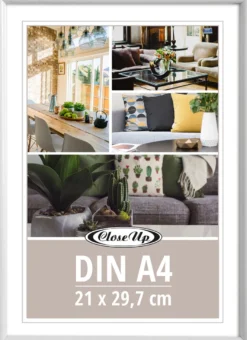 Posterrahmen 21 x 29,7 cm 2erSet DIN A4 Kunststoff weiß