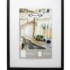 Posterrahmen 30 x 40 cm, 3er Set, schwarz, Passepartout