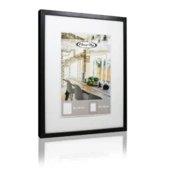 Posterrahmen 30 x 40 cm, 3er Set, schwarz, Passepartout
