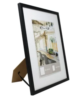Posterrahmen 30 x 40 cm, 3er Set, schwarz, Passepartout