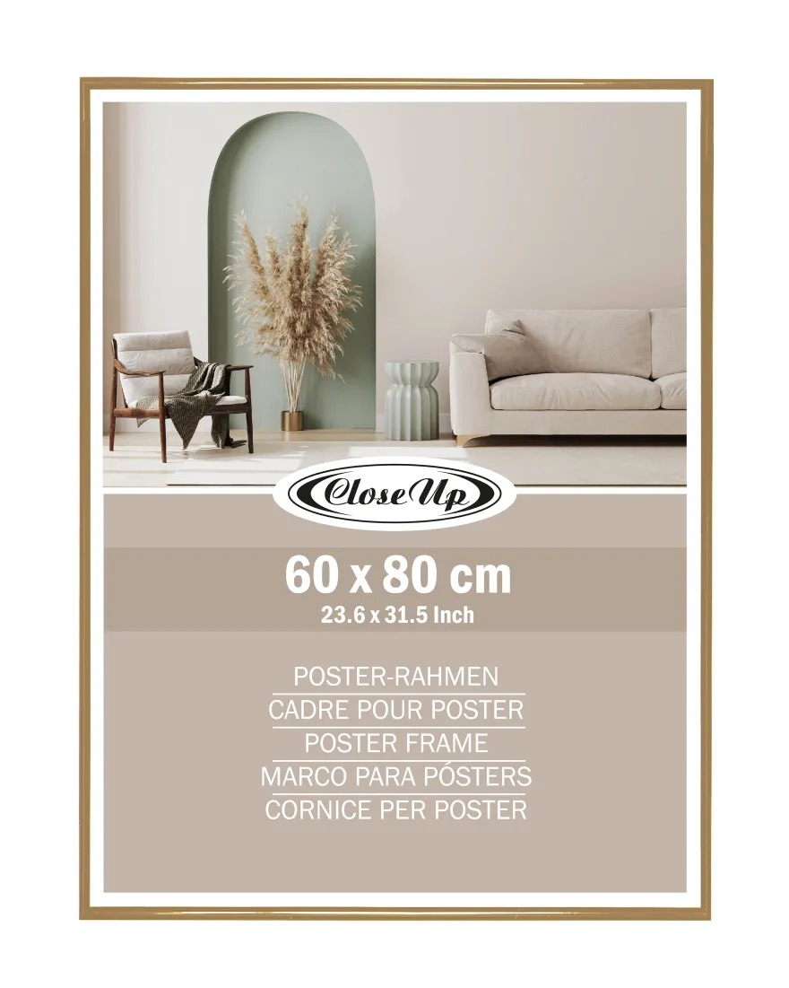 Posterrahmen 60 x 80 cm gold