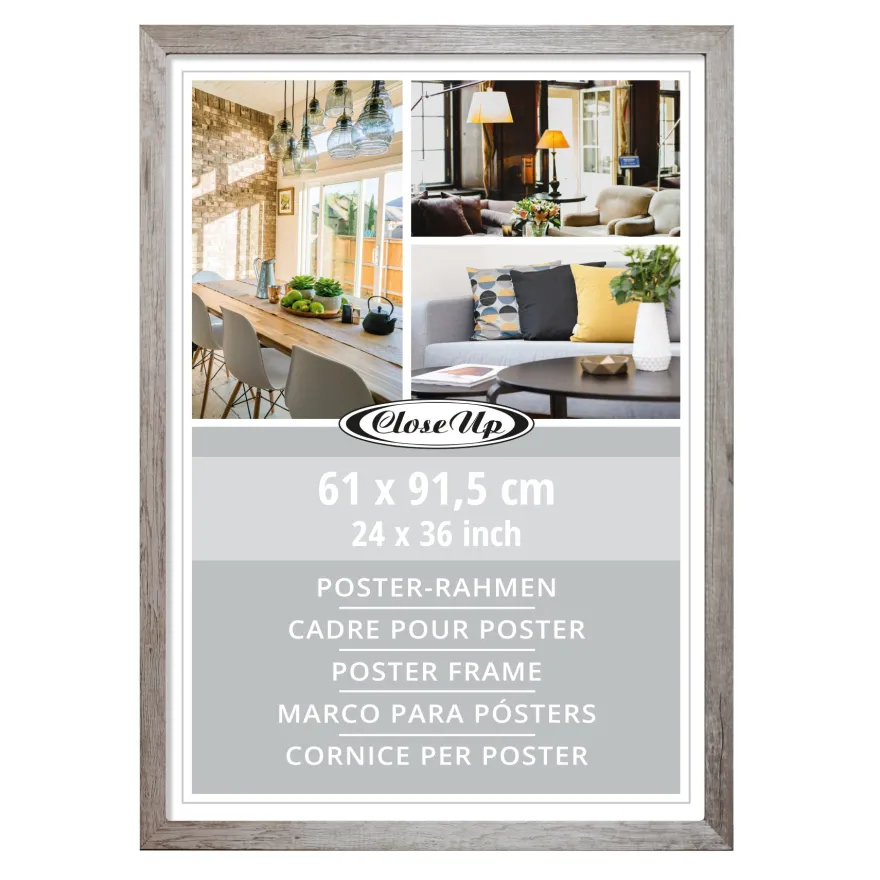 Posterrahmen 61 x 91,5 cm Holzdekor Driftwood 3er Set