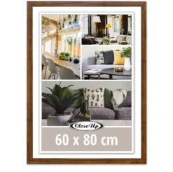 Posterrahmen 60 x 80 cm Holzdekor Eiche dunkel