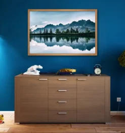 Posterrahmen 61 x 91,5 cm Holzdekor Eiche hell Dekor