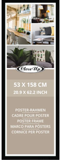 Posterrahmen 53 x 158 cm Holzdekor (MDF) schwarz