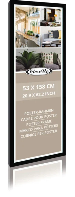 Posterrahmen 53 x 158 cm Holzdekor (MDF) schwarz