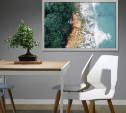 Posterrahmen 61 x 91,5cm Holzdekor silber