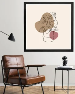 Posterrahmen 100 x 100cm Holzdekor schwarz