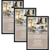 Posterrahmen 61 x 91,5 cm Holzdekor schwarz 3er Set