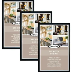 Posterrahmen 61 x 91,5 cm Holzdekor schwarz 3er Set