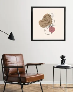 Posterrahmen 80 x 80cm Holzdekor schwarz