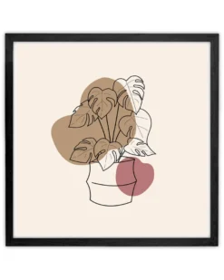 Posterrahmen 80 x 80cm Holzdekor schwarz