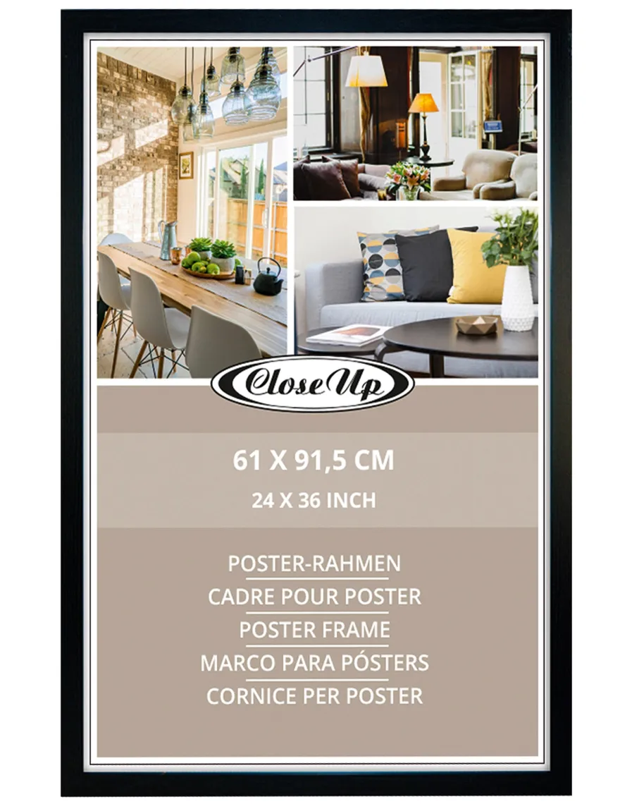 Posterrahmen 61 x 91,5 cm Holzdekor schwarz 5er Set