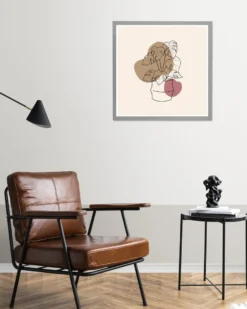 Posterrahmen 70 x 70cm Holzdekor silber