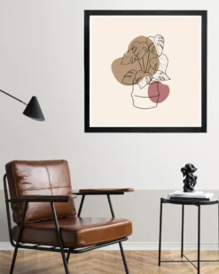 Posterrahmen 90 x 90cm Holzdekor schwarz
