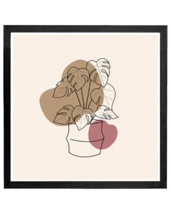Posterrahmen 90 x 90cm Holzdekor schwarz