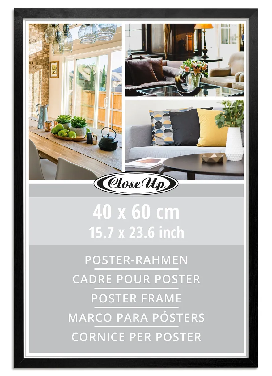 Posterrahmen 40 x 60 cm Holzdekor schwarz