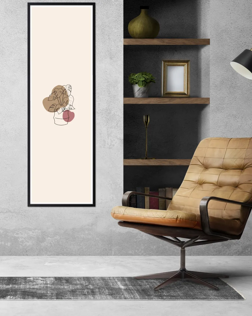 Posterrahmen 50 x 150 cm Holzdekor schwarz