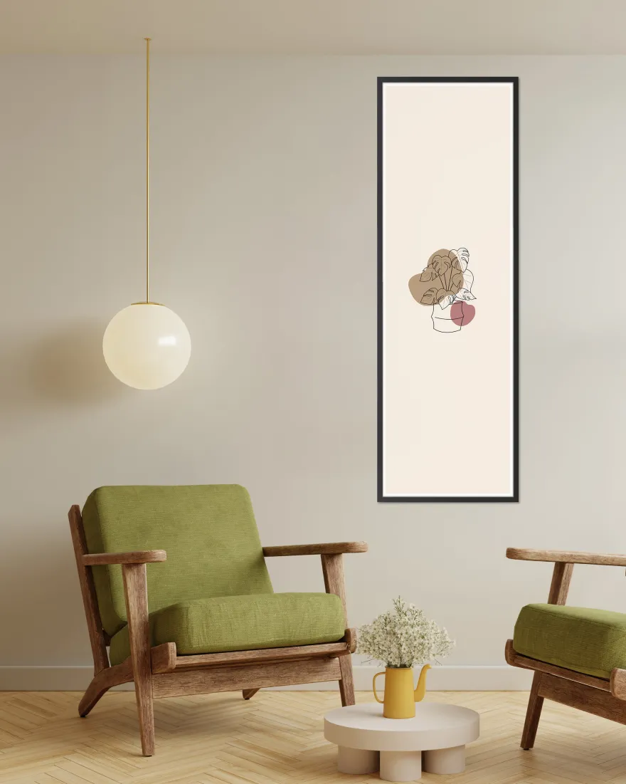 Posterrahmen 50 x 150 cm Holzdekor schwarz