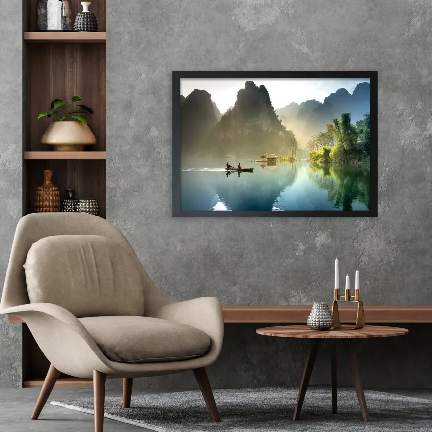 Posterrahmen 50 x 70 cm Holzdekor schwarz