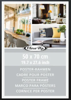 Posterrahmen 50 x 70 cm Holzdekor schwarz
