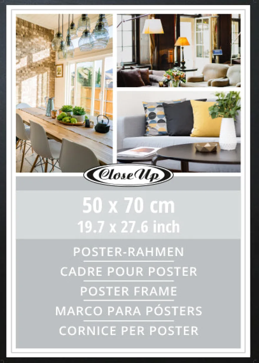 Posterrahmen 50 x 70 cm Holzdekor schwarz