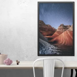 Posterrahmen 61 x 91,5 cm Holzdekor schwarz