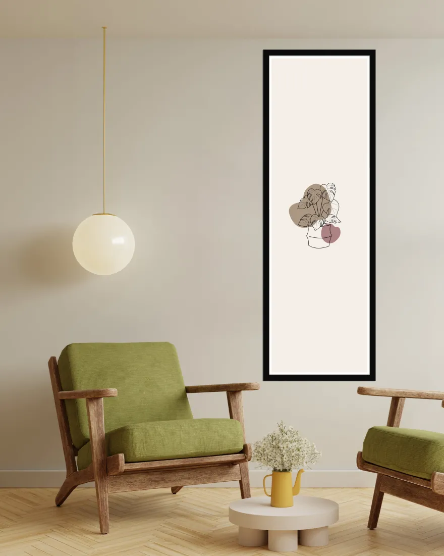 Posterrahmen 60 x 180cm Holzdekor schwarz, aus MDF