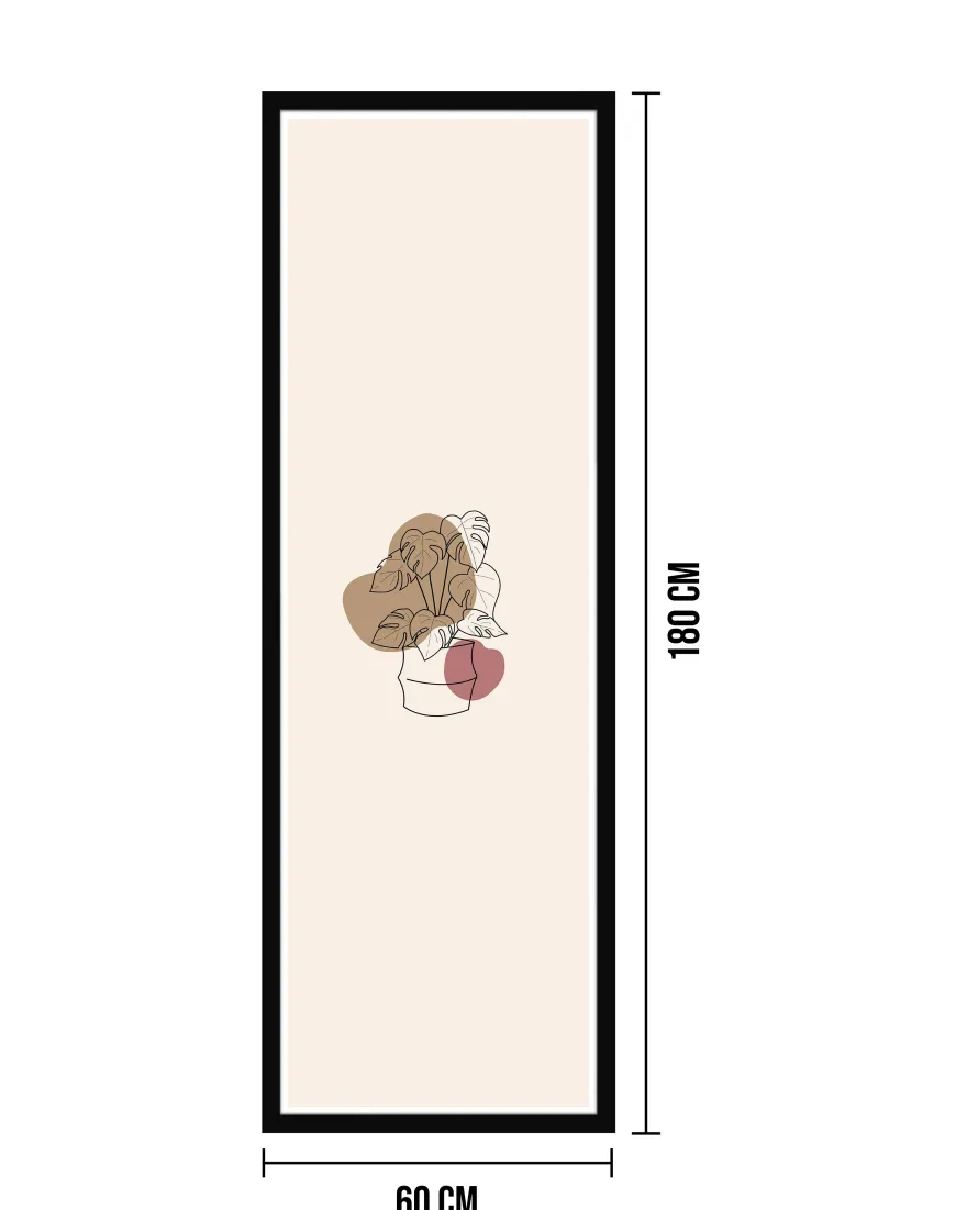 Posterrahmen 60 x 180cm Holzdekor schwarz, aus MDF