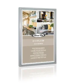 Posterrahmen 61 x 91,5 cm Holzdekor silber 3er Set