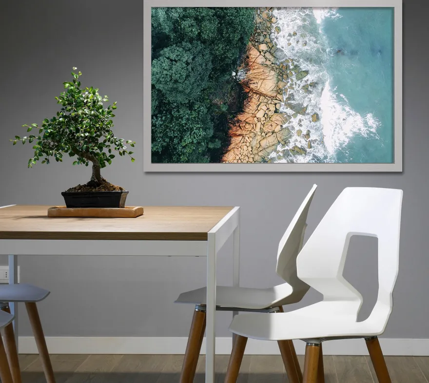 Posterrahmen 61 x 91,5 cm Holzdekor silber 3er Set